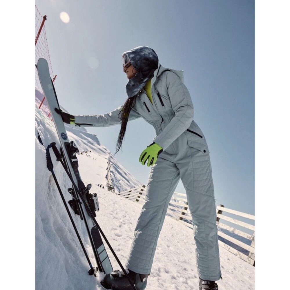 Free People Movement All Prepped Ski Snow Suit Women’s Light Blue Size XL